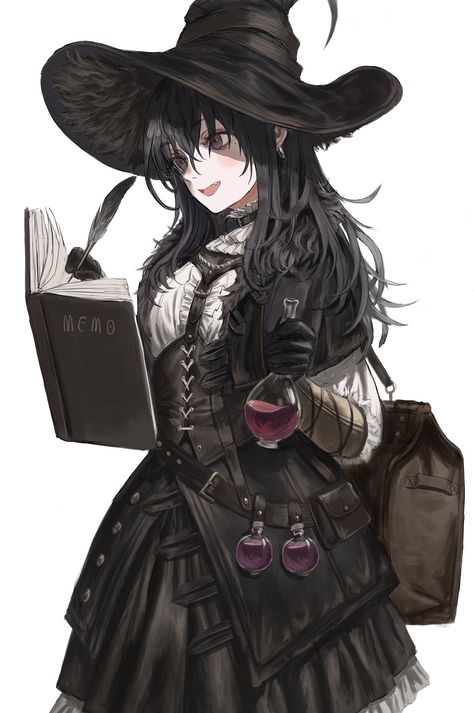 (14) Home / Twitter Anime Wizard, Female Wizard, Dnd Bard, Witch Characters, Fantasy Wizard, Anime Witch, Witch Girl, Dnd Art, Witch Art