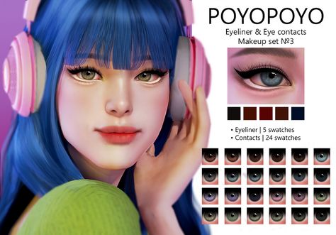 Sims 4 Eyes Cc, Sims 4 Eyes, Sims 4 Cc Eyes, Eye Contacts, The Sims 4 Skin, Makeup Cc, Sims 4 Anime, Pelo Sims, The Sims 4 Packs