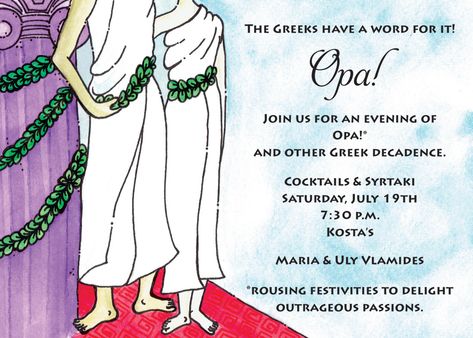 hehe Toga Party, Business Invitation, Image Paper, Couple Dress, 65th Birthday, Greek God, Eco Friendly Paper, Fun Couple, Grad Parties