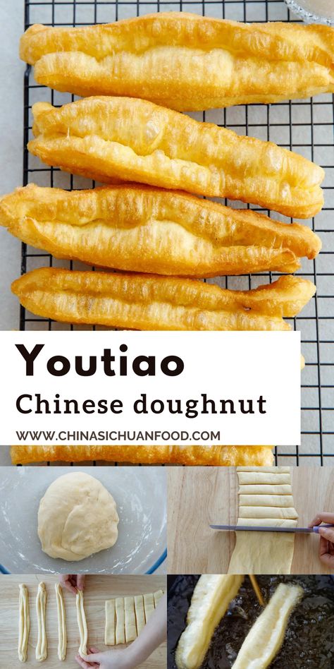 Chinese Doughnuts Recipe, Chinese Sweet Bread, Fancy Chinese Food, Chinese Snacks Recipe, Chinese Bakery Recipes, Chinese Street Food Recipes, Chinese Breakfast Traditional, Authentic Chinese Food Recipes, Traditional Chinese Recipes