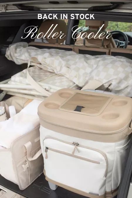 Cute Car Storage, Beige Car Accessories, Trunk Organization Car, Car Necessities, Road Trip Accessories, Car Finds, Teresa Caruso, Car Trunk Organizer, Trunk Organizer