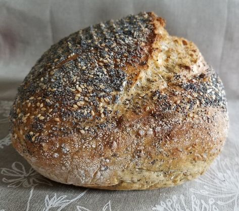 Seeded Sourdough Bread Seeded Sourdough Bread, Sourdough Loaves, Sourdough Scoring, Seeded Bread Recipes, Sourdough Breads, Recipe Bread, Bread Buns, Sourdough Recipe, Artisan Breads