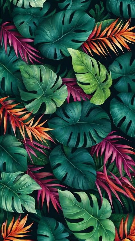 Tropical Leaf Background, Album Artwork Cover Art, Iphone Wallpaper Stills, Motif Art Deco, Iphone Wallpaper Landscape, Flower Pot Design, Plant Art Print, Montage Photo, Art Painting Gallery