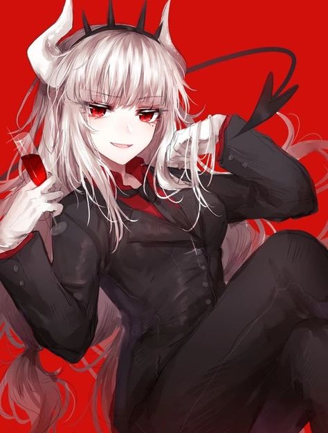 Miss Kobayashi's Dragon Maid, Demon Girl, Girls Characters, Anime Oc, Red Eyes, Cat Girl, An Anime, Anime Outfits, White Hair