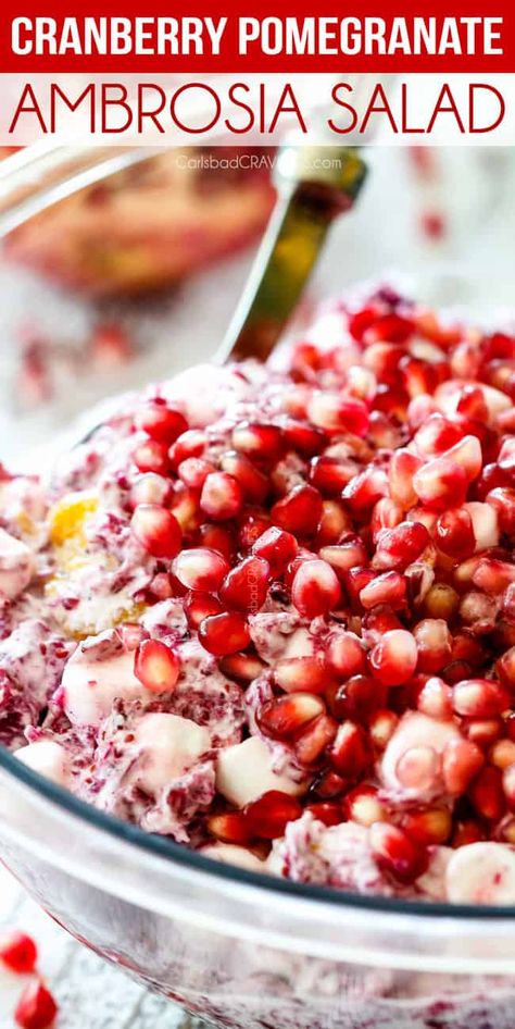 Easter Salad Recipes, Pomegranate Recipes Salad, Cranberry Pomegranate, Holiday Salad, Best Fruit Salad, Pomegranate Recipes, Holiday Salads, Thanksgiving Appetizer Recipes, Pomegranate Salad