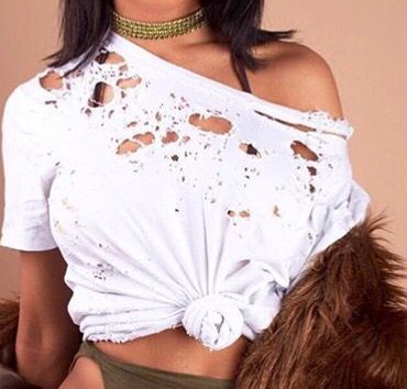 Ripped Ripped White Shirt, Ripped Crop Top, Ripped Dress, Ripped Shirt, Zombie Clothes, Ripped Top, Haute Mess, Ripped Shirts, Outfit Planning