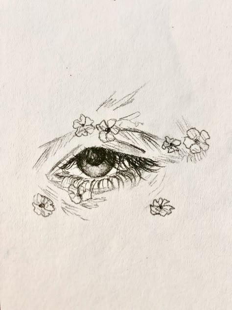 Eye With Flowers Drawing, Flower Eye Drawing, Innocent Eyes Drawing, Flower Eyes Drawing, Eye With Flowers, Wild Lillies, Flower With Eye, Surrealist Eye, Fashion Anatomy