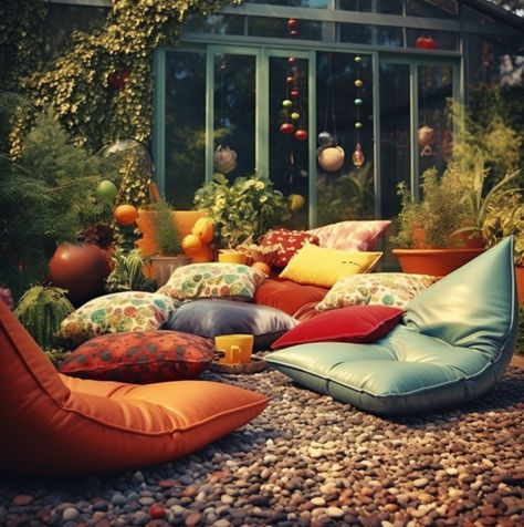 🌿🌈 Step into a retro oasis with our 70s-inspired garden bean bags from reetro.de! These aren't just any bean bags; they're a vibrant throwback to groovy times, now reimagined for the modern era. With their eye-catching colors and classic comfort, they're perfect for lounging in your garden, balcony, or any outdoor space. 🛋️☀️ #RetroGarden #BeanBagStyle #70sVibes #OutdoorLiving #VibrantDecor #ModernRetro #GardenLounge #RetroChic #ReetroFinds #BackyardBliss Garden Bean Bags, Retro Garden, 70s Vibes, Garden Balcony, Bean Bags, 70s Retro, 70s Inspired, Retro Chic, Modern Retro