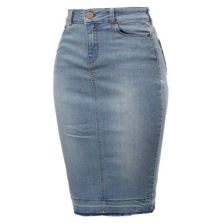 Jean Pencil Skirt, Womens Pencil Skirts, Beautiful Skirts, Street Casual, Denim Jean, Fashion Street, Jeans Denim, Jeans Style, Casual Style