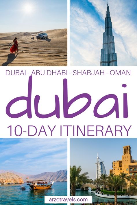 Planning a trip to Dubai, United Arab Emirates? Dubai is different to anything else you have seen - as a regular Dubai visitor I always find new beautiful places and new attractions. Here are my travel tips and a 7-14-day itinerary for Dubai - best day trips, best activities in Dubai and more. I Dubai itinerary I 7 Days in Dubai I Dubai travel tips I #Dubai trip i UnitedArabEmirates travel  I UAE travel tips Dubai Places To Visit, Dubai Itinerary, Uae Travel, Dubai Activities, Abu Dhabi Travel, Dubai Trip, Trip To Dubai, Dubai Travel Guide, Dubai Holidays