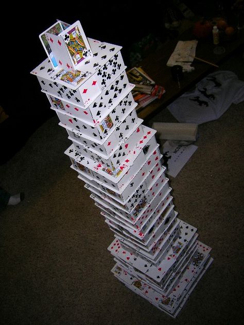 Skyscraper Card Tower, Gifted Kid, Playing Card Crafts, Drawing Cards, Shady People, Cool Playing Cards, Greek Yogurt Brands, Craft Images, Gambling Quotes