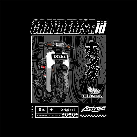 Sablon Kaos Design, Rakel Sablon, Astrea Grand, Crow Logo, Price Tag Design, Foto Text, Motorcycle Illustration, Japan Logo, Desain Editorial