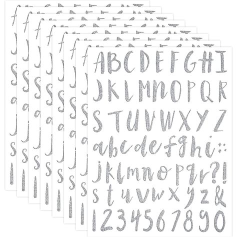 PRICES MAY VARY. What will you get: the package comes with 8 sheets self-adhesive alphabet stickers, totally 552 pieces, including 208 pieces capital letters, 208 pieces lowercase letters and 136 pieces numeric and punctuation; Sufficient quantity and complete combination can meet your daily decoration needs DIY fun: these numbers stickers adopt designs of classic letters and numbers styles, which are not only beautiful and stylish, but also can be chosen and matched at will according to your im Classroom Decor Door, Cursive Letters Alphabet, Steel Mailbox, Sticker Machine, Alphabet Number, Alphabet Stickers, Door Decals, Cursive Letters, Number Stickers