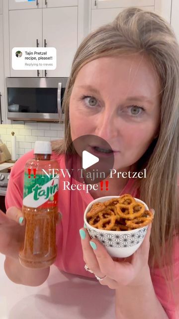 Samantha Mullino on Instagram: "@tajinusa Pretzel Recipe as promised! 🌶️😋 #newrecipe #recipe #tajin #easyrecipes #summersnacks" Tajin Pretzel Recipe, Tajin Pretzels, Farm Party Snacks, Pretzel Recipe, Tajin Recipes, Seasoned Pretzels, Party Snack Food, Pretzels Recipe, Snack Mix Recipes