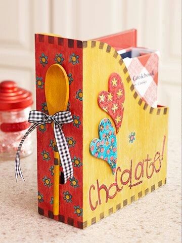 Craft Christmas Gifts, Easy Gifts, Cute Crafts, Homemade Gifts, Recipe Book, Craft Gifts, Spoons, Cute Gifts, Diy Gift