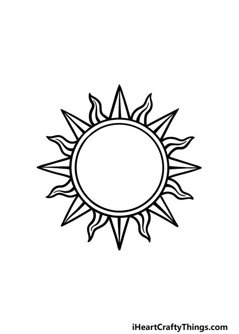 Draw A Sun, Sun And Moon Drawing, Mirror Drawings, Sun Drawing, Sun Mirror, Moon Artwork, Sun And Moon Drawings, The Sun And Moon, Moon Drawing