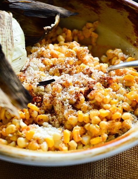 Corn Esquites, Corn Elote Recipe, Elote Corn, Corn Dishes, Buttered Corn, Hearty Comfort Food, Corn Recipe, Recipe Cover, Canned Corn