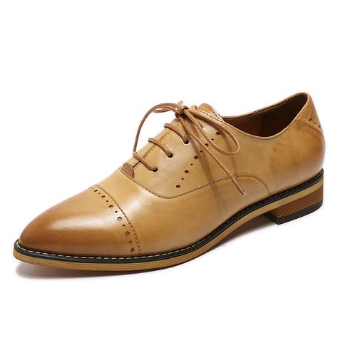 Mona flying Women's Leather Perforated Lace-up Oxfords Brogue Wingtip Derby Saddle Shoes for Girls Ladies Women Shoes For Ladies, Oxford Brogues, Saddle Shoes, Leather Work, Derby Shoes, Work Shoes, Womens Oxfords, Beautiful Shoes, Leather And Lace