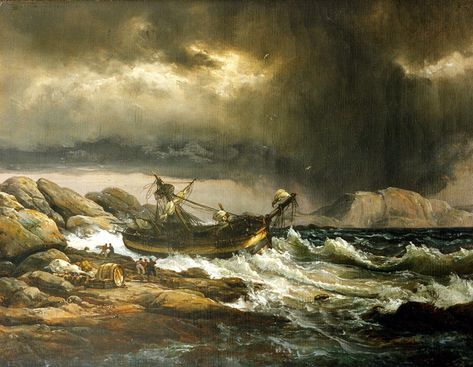 Johan Christian Dahl, Francesco Guardi, Marine Painting, Caspar David Friedrich, Landscape Art Painting, In Distress, Creative Artwork, Shipwreck, Seascape Paintings