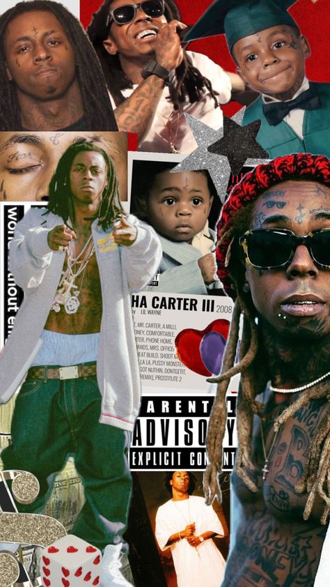 Lil Wayne Aesthetic Wallpaper, Lil Weezy, Tha Carter Iii, 90s Rappers Aesthetic, Hood Wallpapers, Cash Money Records, 90s Rappers, Kai Cenat, Michael Carter