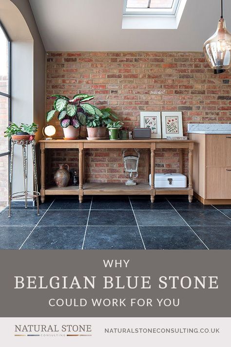 Blue Stone Tile, Mudroom Floor, Popular Flooring, Coloured Tiles, Natural Interiors, Belgian Blue, Limestone Tiles, Mudroom Flooring, Outdoor Paving