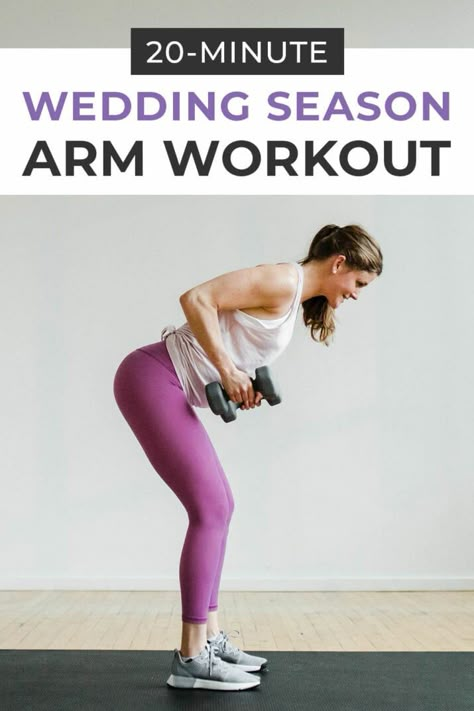 Get toned arms at home with this FREE workout video for women! Follow along with 30-minutes of upper body exercises designed to strengthen and tone your biceps, triceps and shoulder muscles using a set of dumbbells! 30 Minute Arm Workout, Arm Workout With Weights, Arm Workout At Home, Arm Exercises For Women, Exercises With Weights, Best Arm Exercises, Full Arm Workout, Arm Exercises With Weights, Upper Body Hiit Workouts