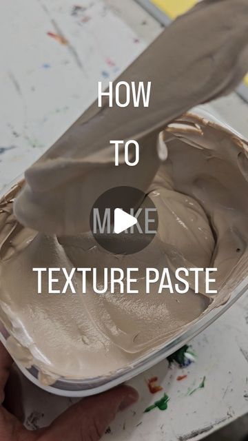 Henri Hagelberg on Instagram: "How to make texture paste? 🎨  I get asked this question multiple times a day, so here's again my recipe for making your own texture paste. 🙌  ➡️ Primary ingredigent is filler.  By filler, I mean the general category of products used to fill holes and cracks in walls, such as joint-compound, plaster or renovation filler. Note that not all will work. Some will crack and crumble once dry. You need to experiment to find one that works (or learn from someone who has found the exact brands that work and are also available to you). The four qualities I looked for in the fillers I used:  ✅️ Premixed & ready to use (= not in powder form) ✅️ Does not dry too quick (= not a rapid-dry product) ✅️ Can be applied in as thick layers as possible (the filling capacity is of How To Make Texture Paste, Texture Paste Recipe, Texture Paste Art, Concrete Filler, How To Make Plaster, Plaster Paint, Paste Recipe, Plaster Crafts, Thick Layers