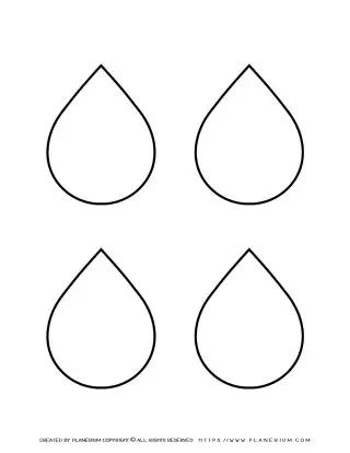 Templates - Free Editable Printables | Planerium Teardrop Pattern Printable, Teardrop Template, Spring Templates Free Printable, Raindrop Template Free Printable, Free Printable Templates, Earth Template Free Printable, Rain Drop Template Free Printable, Rain Drop Template, Card Making Stencils