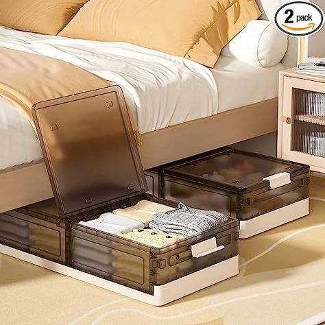 Under Bed Storage Containers, Stackable Under Bed Rolling Storage Plastic Containers, 11.5Gal Storage Bins with Wheels, Multi-purpose Storage Bins with Lids for Clothes, Shoes, And Duvets (2 Pack(W15.75×L31.5×H6.89"), transparent Underbed Storage With Wheels, Under Bed Storage Bins, Under Bed Storage Boxes, Under Bed Storage Containers, Stackable Storage Boxes, Underbed Storage, Stackable Storage Bins, Storage Bins With Lids, Rolling Storage