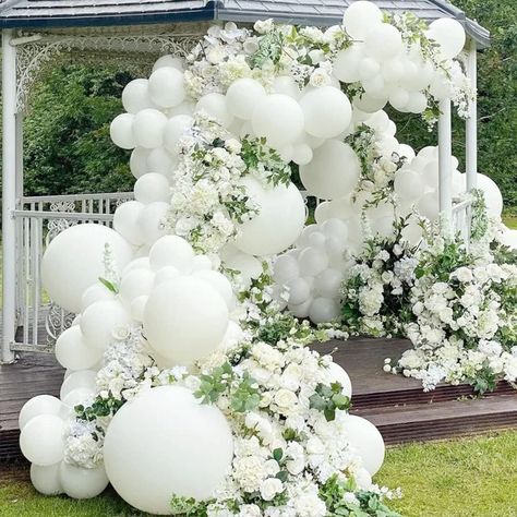 Hot Balloon Garland White, Swimming spear 105 Pieces White Balloons Garland Wedding Decorations Balloon for Birthday Decoration Engagement Baby Shower Anniversary Wedding Valentine's Day Decorations Elari Events, White Balloon Garland, Garland Arch, Baby Shower Supplies, White Balloons, Arch Kit, Wedding Balloons, Gold Balloons, Big Wedding