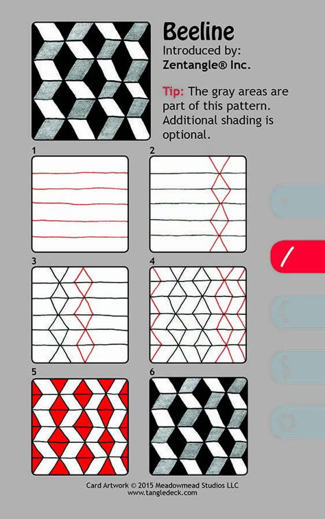 Beeline-Step-out How To Draw Optical Illusions Step By Step, Op Art Lessons Step By Step, Easy Tessellation Patterns, Tessalations Patterns Ideas Easy, Tessellation Patterns Step By Step, Op Art Step By Step, Tesselations Pattern, Tesselations Pattern Ideas, Repetition Art