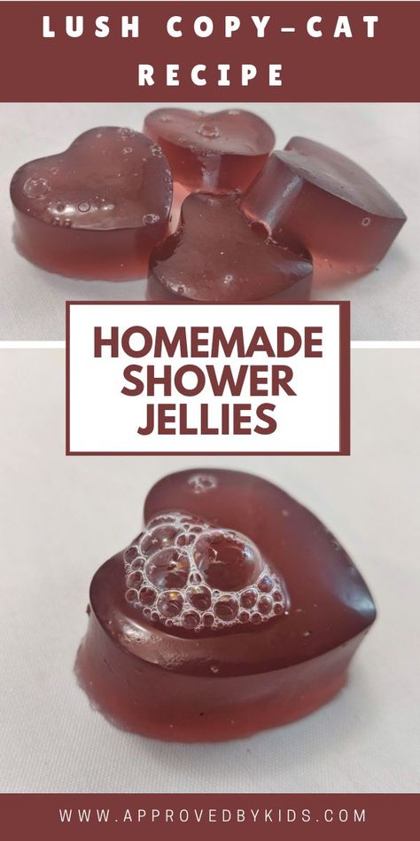 Shower Jellies Diy, Lush Shower Jelly, Bath Jellies, Shower Jelly, Diy Jelly, Jelly Soap, Shower Jellies, Diy Soap Recipe, Easy Kids Crafts