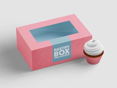 Pastry Packaging, Beach Wall Collage, Sweet Box, Box Mockup, Graphic Design Tips, Pastry Cake, Cup Cakes, Sweet Cakes, Box Cake