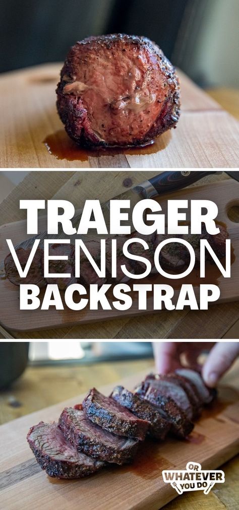 Deer Backstrap Recipes, Grilled Venison, Venison Backstrap Recipes, Backstrap Recipes, Deer Steak, Pellet Smoker Recipes, How To Cook Venison, Venison Tenderloin, Venison Backstrap