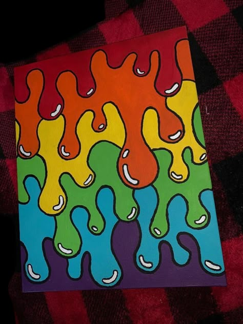 Painting Ideas In Notebook, Cool Trippy Drawings, Trippy Painting, Hippie Painting, Zen Doodle Art, Simple Canvas Paintings, Cute Canvas Paintings, Canvas Drawings, Easy Canvas Art