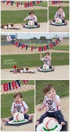 Baseball Theme Cake Smash - First Birthday Photo Session by Pigskins & Pigtails Baseball Theme Cake, Birthday Baseball Theme, Baseball Theme Cakes, Baseball Theme Birthday, Baseball First Birthday, Soft Cake, Baseball Theme Party, Smash Cakes, Boys First Birthday Party Ideas