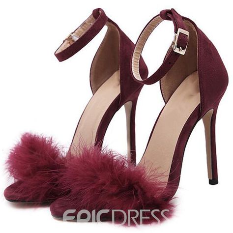 Feather Sandals, Feather Heels, Fur Sandals, Fur Shoes, Womens Stilettos, Womens Summer Shoes, Stiletto Sandals, Fashion Sandals, High Heels Stilettos