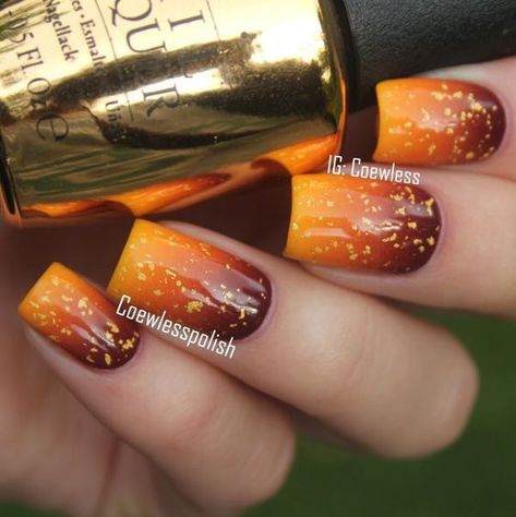 Ombre Nail Art Designs, Thanksgiving Nail Designs, Thanksgiving Nail Art, Unghie Nail Art, Fall Gel Nails, Fall Nail Art Designs, Cute Nails For Fall, Fall Acrylic Nails, Nail Art Ombre