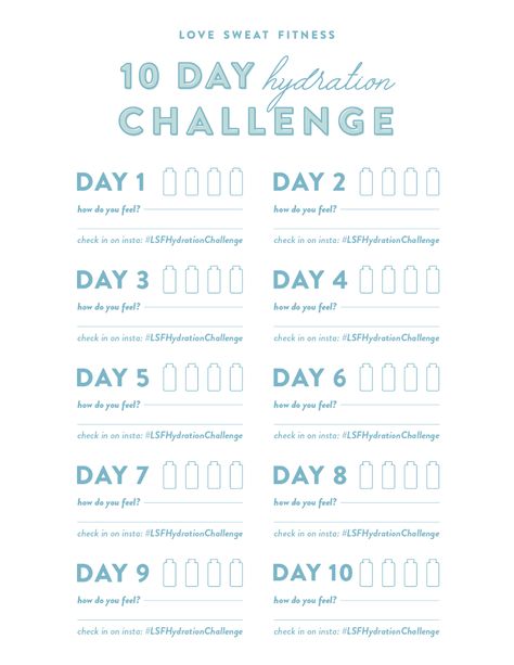 Fitness Workout Plan, Hydration Challenge, Love Sweat Fitness, 10 Day Challenge, Water Intake, Mood Humor, I Know It, Stay Hydrated, Do You Feel