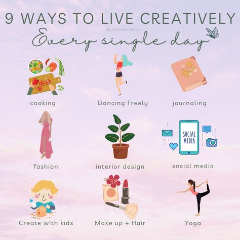 To Live A Creative Life We Must, How To Be More Creative, Kawaii Motivation, Finding Creativity, Creative Mindfulness, Cultivating Creativity, Ways To Be Creative, How To Be Creative, Creative Aesthetic