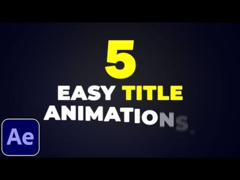 5 Title Animations in After Effects | After Effects Tutorial - YouTube Text Animation After Effects, Title Animation, After Effects Tutorials, Video Graphics, After Effect, After Effect Tutorial, 3d Tutorial, Text Animation, After Effects