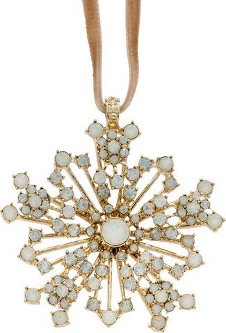 Sparkle Snowflake Ornament, Opal - Shop All - Holiday | One Kings Lane Joanna Buchanan, Glass Gems, Snowflake Ornaments, All Holidays, Global Design, Eclectic Home, Velvet Ribbon, Modern Colors, Graphic Patterns