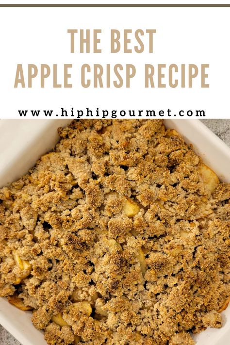 apple crisp in a square dish No Oats Apple Crisp Recipe, Oatless Apple Crisp, Apple Crisp No Oats Recipe, No Oats Apple Crisp, Apple Crumble No Oats, Oat Apple Crisp, Graham Wafer Crust, Recipe For Apple Crisp, Kidney Friendly Desserts