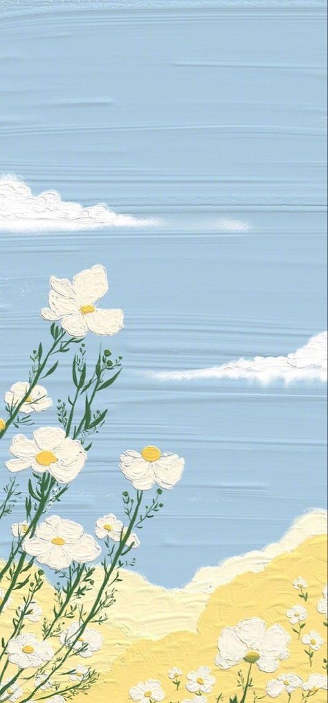 Scenery Wallpaper Iphone, Wallpapers Scenery, Wallpaper Scenery, Wallpaper Painting, On Wallpaper, Soft Wallpaper, Phone Wallpaper Patterns, Flower Background Wallpaper, Cute Patterns Wallpaper