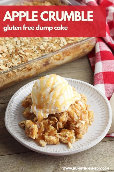 Gluten Free Dump Cake, Gluten Free Apple Desserts, Gluten Free Cake Mix Recipes, Fall Desserts Gluten Free, Desserts For Thanksgiving, Gluten Free Yellow Cake, Gluten Free Pumpkin Cheesecake, Gluten Free Apple Recipes, Gluten Free Apple Crumble