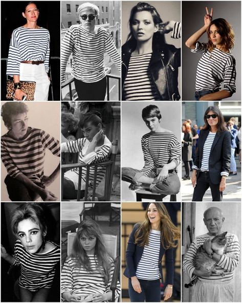 Saint James Striped Shirt, Saint James Breton, Breton Shirt Outfit, Breton Stripes Outfit Parisian Chic, Stripe Tshirt Outfit Women, Breton Outfit, Breton Top Outfit, Breton Stripes Outfit, Striped Tshirt Outfits