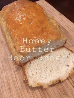 Honey Butter Beer Bread, Dip For Beer Bread, Honey Beer Bread, Beer Bread Easy, Cheesy Pull Apart Bread, Bread Pull Apart Recipes, Butter Beer, Beer Bread Recipe, Biscuit Bread