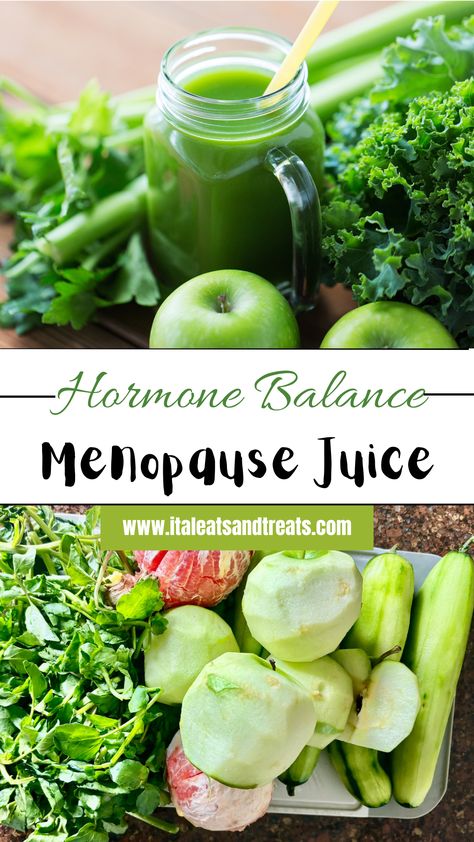 Menopause Juice Recipe - Ital Eats and Treats Relaxing Drinks, Health Juice Recipes, Liver Cleanse Recipe, Ginger Tumeric, Hormone Harmony, Hormone Balancing Smoothie, Walnut Fruit, Green Smoothie Recipes Healthy, Juice Ideas