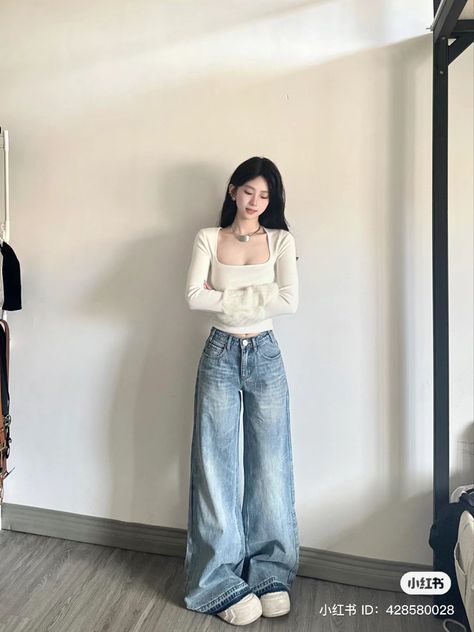 Kpop Casual Outfits, Korean Casual Outfits, Easy Trendy Outfits, Asian Outfits, American Beauty, Cute Everyday Outfits, Kpop Fashion Outfits, Basic Outfits, Casual Style Outfits