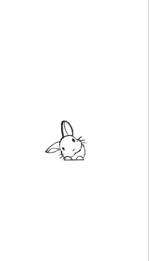 Rabbit Small Tattoo, Bunny Tattoo Small Cute, Easter Bunny Tattoo, Bunny Tattoos For Women, Tiny Rabbit Tattoo, Bunny Face Tattoo, Bunny Sketch Simple, Bunny Tattoo Cute, Minimalist Bunny Tattoo